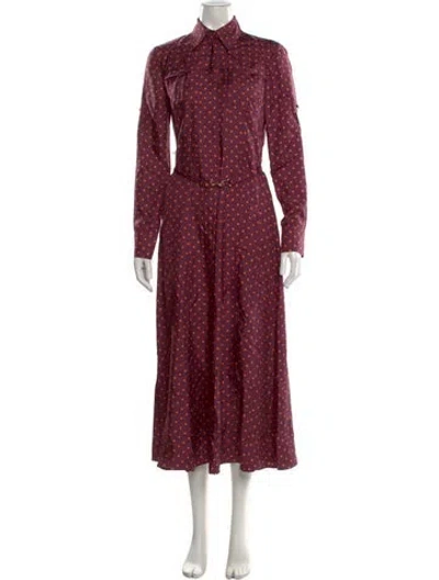 Pre-owned Gabriela Hearst Silk Midi Length Dress In Purple