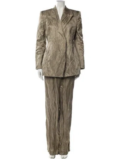 Pre-owned Gabriela Hearst Silk Pantsuit In Neutral