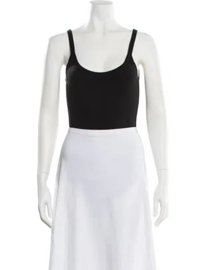 Pre-owned Gabriela Hearst Silk Scoop Neck Bodysuit W/ Tags In Black