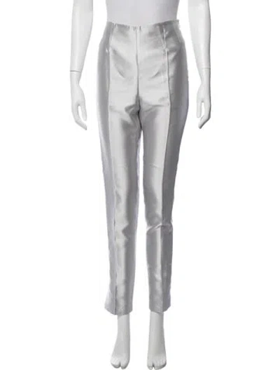 Pre-owned Gabriela Hearst Silk Skinny Leg Pants In Gray