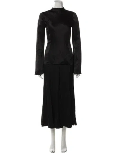 Pre-owned Gabriela Hearst Silk Skirt Set In Black
