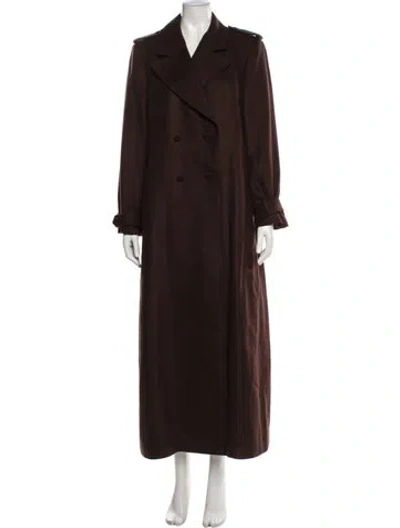 Pre-owned Gabriela Hearst Silk Trench Coat In Brown