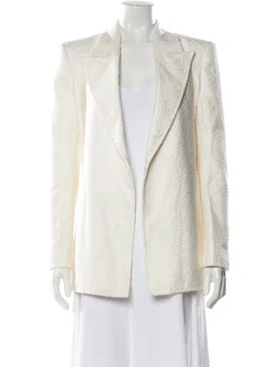 Pre-owned Gabriela Hearst Silk Tweed Pattern Blazer In Neutral