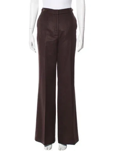 Pre-owned Gabriela Hearst Silk Wide Leg Pants In Neutral