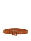 Gabriela Hearst Simone Irregular-buckle Belt In Brown
