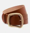 Gabriela Hearst Simone Leather Belt In Yellow