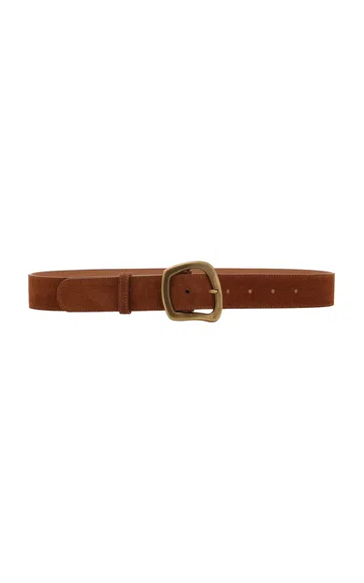Gabriela Hearst Simone Medium Leather Belt In Brown