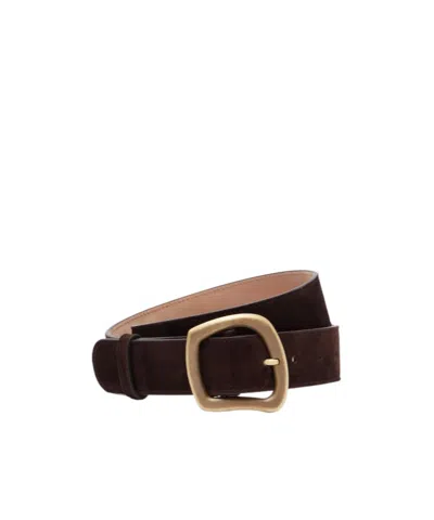 Gabriela Hearst Simone Suede Belt In Black