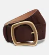 Gabriela Hearst Simone Suede Belt In Brown