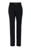 Gabriela Hearst Simons Pant In Black Silk Wool Cady In Black