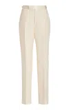 Gabriela Hearst Simons Pant In Ivory Silk Wool Cady In White