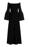 Gabriela Hearst Sinead Dress In Black Wool Silk Cady In Black
