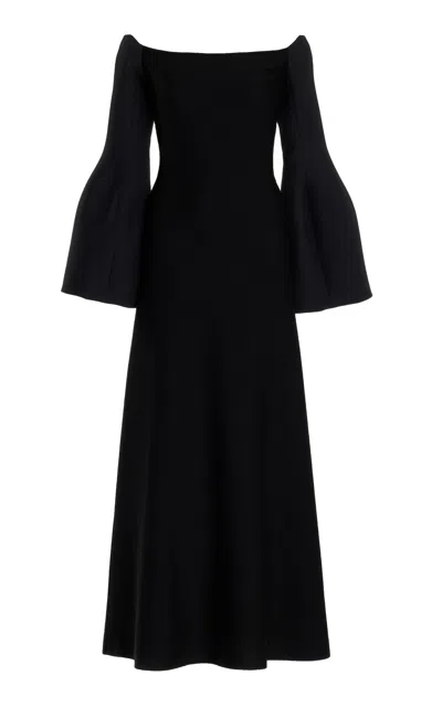 Gabriela Hearst Sinead Dress In Black Wool Silk Cady