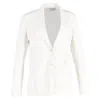 Gabriela Hearst Single-breasted Blazer In White Wool In White