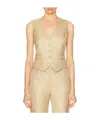 Gabriela Hearst Single-breasted Vest In Nude