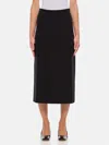 Gabriela Hearst Manuela Crepe Midi Skirt In Schwarz