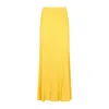 Gabriela Hearst Eula Ribbed And Pointelle-knit Merino Wool Maxi Skirt In Yellow