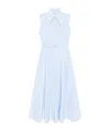 Gabriela Hearst Becca Belted Cotton Poplin Maxi Shirt Dress