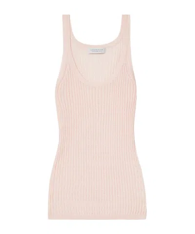 Gabriela Hearst Nevin Pointelle-knit Cashmere And Silk-blend Tank In Multi