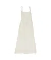 Gabriela Hearst Avebury Double Plissé Midi Slip Dress In White