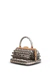 Gabriela Hearst Small Diana Bag In Black & Ivory Snakeskin In Black/ivory