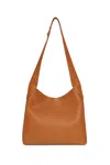 Gabriela Hearst Small Hobo Bag In Cognac Textured Nappa Leather