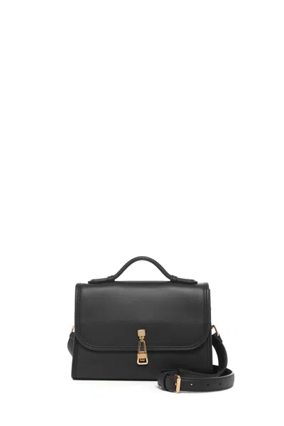 Gabriela Hearst Small Leonora Flap Bag In Black Nappa Leather