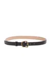 Gabriela Hearst Small Simone Belt In Black Textured Leather In Black