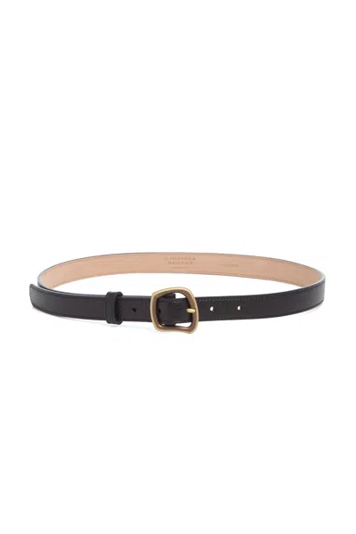 Gabriela Hearst Small Simone Belt In Black Textured Leather