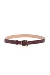 Gabriela Hearst Small Simone Belt In Bordeaux Textured Leather In Burgundy