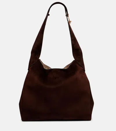 Gabriela Hearst Small Suede Tote Bag In Brown