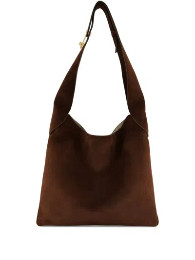 Gabriela Hearst Small Suede Tote Bag In Brown