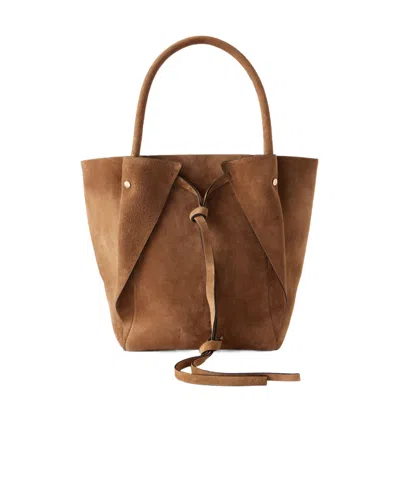 Gabriela Hearst Marija Small Suede Tote In Brown