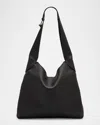 Gabriela Hearst Small Supple Leather Hobo Bag In Black