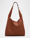Gabriela Hearst Small Supple Leather Hobo Bag In Brown