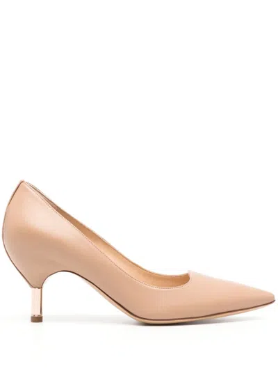 Gabriela Hearst Sofia 70mm Leather Pumps In Neutrals