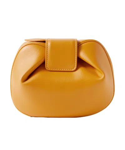 Gabriela Hearst Soft Demi Leather Clutch In Yellow