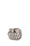 Gabriela Hearst Soft Demi Clutch In Black & White Snakeskin In Multi