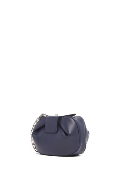Gabriela Hearst Soft Demi Leather Clutch In Blue
