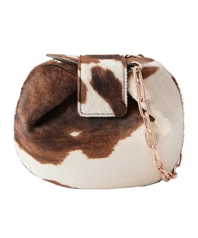 Gabriela Hearst Soft Demi Cow-print Calf Hair Clutch In Animal Print