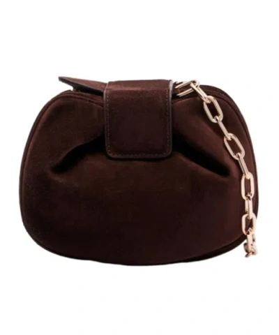 Gabriela Hearst Soft Demi Suede Clutch In Black