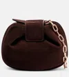 Gabriela Hearst Soft Demi Suede Clutch In Brown