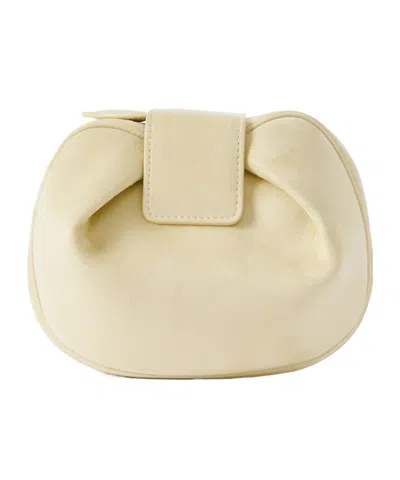 Gabriela Hearst Soft Demi Suede Clutch In Neutral