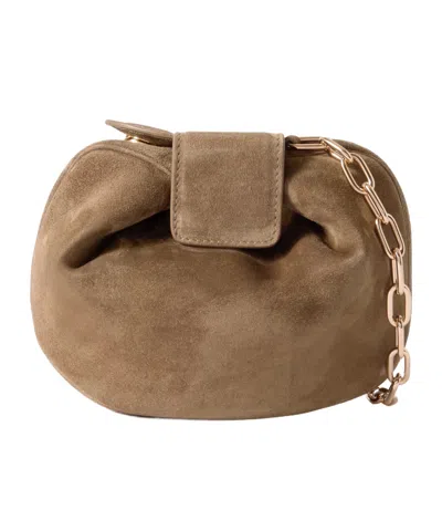 Gabriela Hearst Soft Demi Suede Clutch In Brown