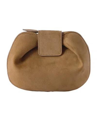 Gabriela Hearst Soft Demi Suede Clutch In Brown