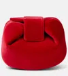 Gabriela Hearst Soft Demi Velvet Clutch In Red