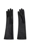 Gabriela Hearst Somerton Long Gloves In Black Nappa Leather In Black