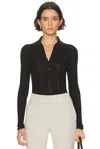 Gabriela Hearst Sophia Polo Top In Black