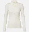 Gabriela Hearst Sophia Wool Polo Sweater In White
