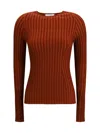 Gabriela Hearst Soraya Knit Sweater In Merino Wool In Brown